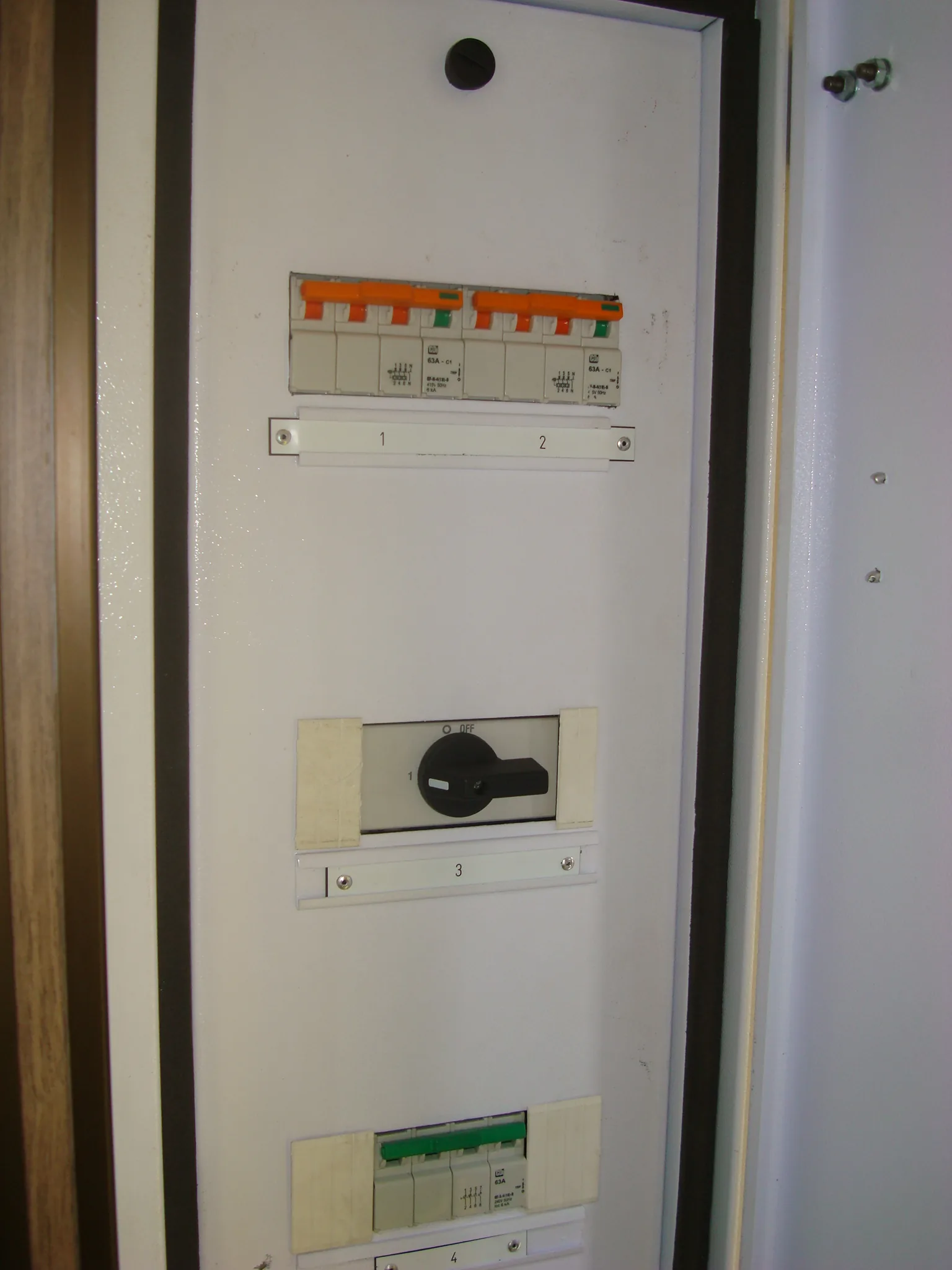 Electrical distribution panel installed in refurbished CFB Angola passenger coach