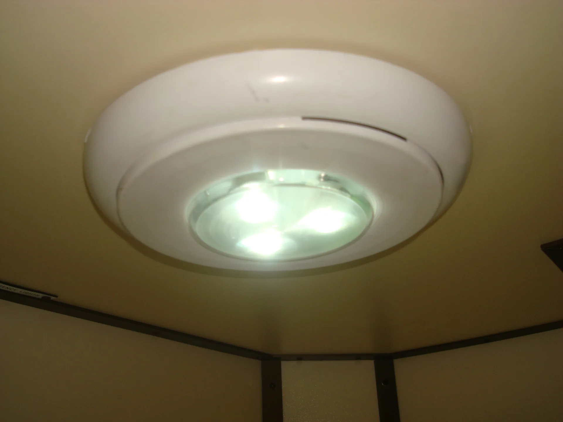LED ceiling lighting installed in refurbished CFB Angola passenger coach interior