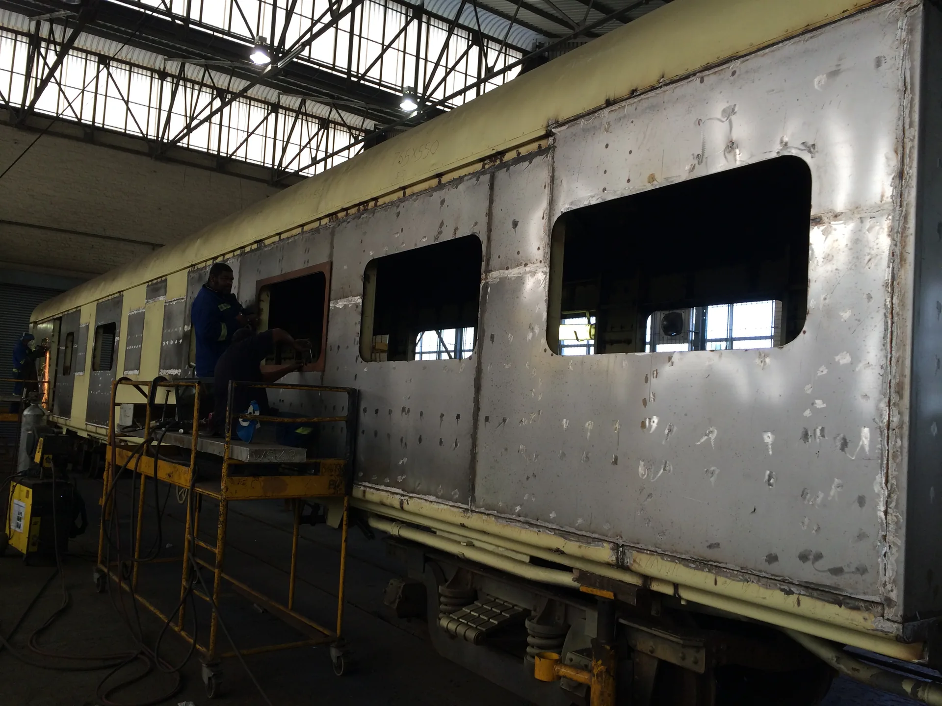 Panel beating metalwork