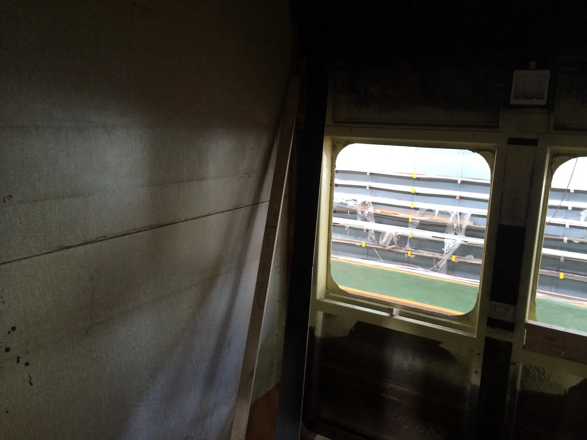 Interior stripped walls