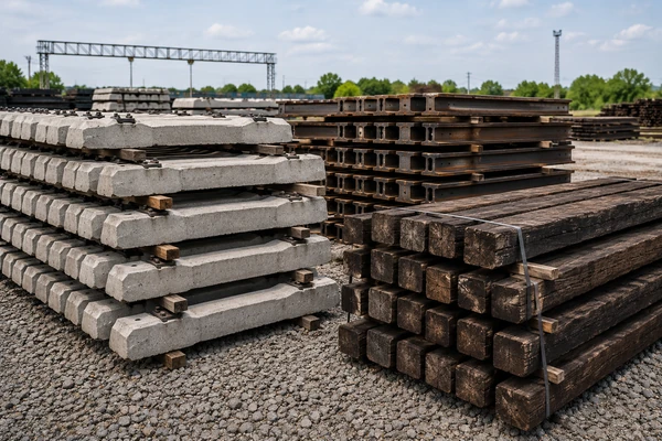 Concrete railway sleepers for track construction and maintenance across Africa