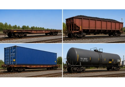 Freight wagons DZ coal tanker container